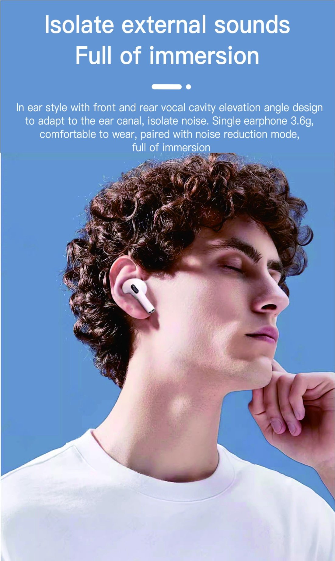 Dragonfly Y16 White Wireless Earbuds with Touchscreen Charging Case - Image 3
