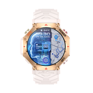Dragonfly AI Gold & White Smartwatch with Independent GPS